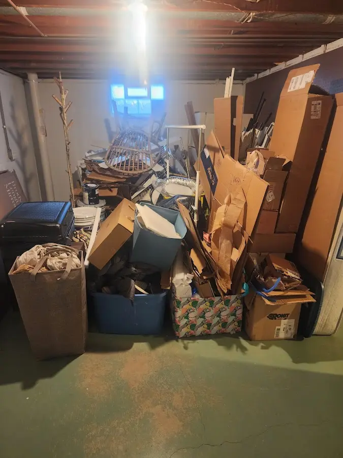 Roll-off dumpster container at job site for 20 Yard Dumpster Rental in North Tonawanda